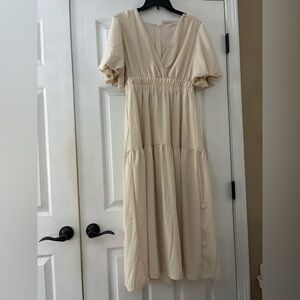SHEIN Cream Maxi Dress size M